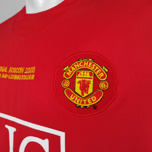 Camiseta Manchester United 2008 Retro Local Manga Larga - detalle
