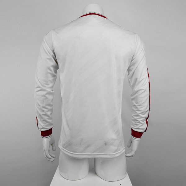 Camiseta Manchester United 1986 Retro Visita Manga Larga - detalle bajo