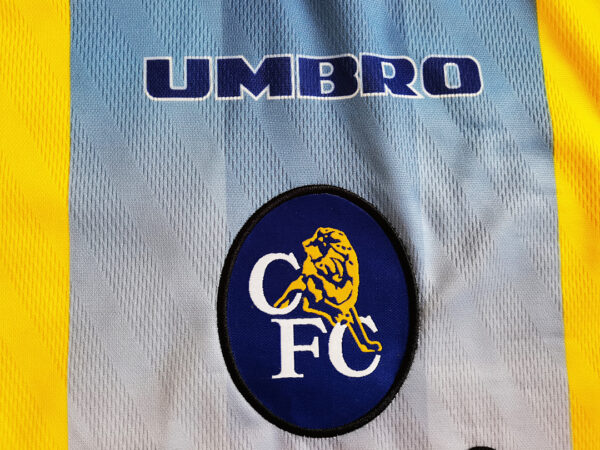 Camiseta Chelsea 1997/98 Retro Visita - detalle hombro y manga