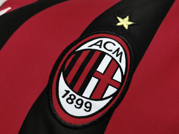 Camiseta AC Milan 2006/07 Retro Local Manga Larga - detalle