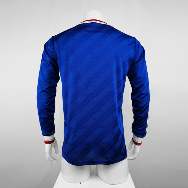 Camiseta Manchester United 1986 Retro Alternativa Manga Larga - patrón de tela
