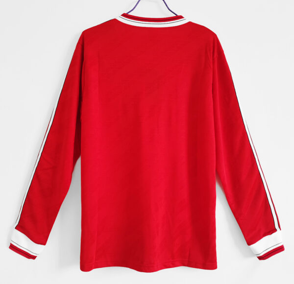 Camiseta Manchester United 1998 Local Retro Manga Larga - detalle