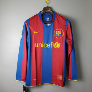 Camiseta FC Barcelona 2007/2008 Retro Local - vista de la parte inferior con etiquetas