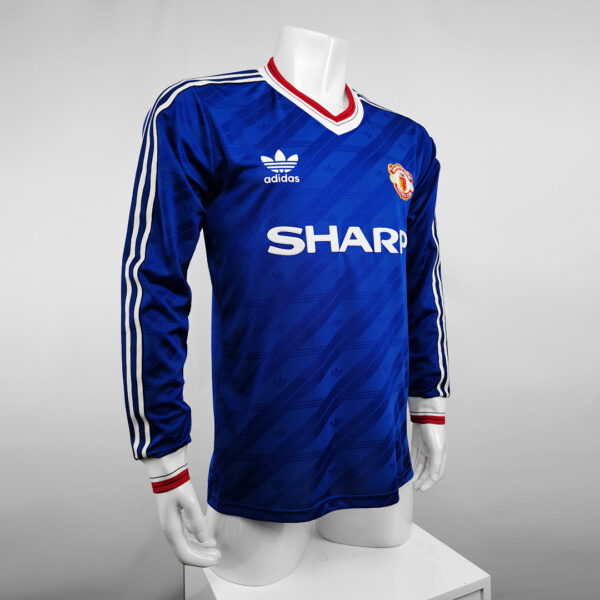 Camiseta Manchester United 1986 Retro Alternativa Manga Larga - vista trasera