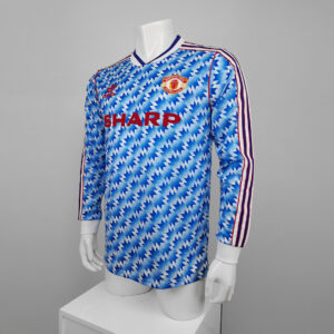 Camiseta Manchester United 1992 Retro Visita Manga Larga - vista lateral