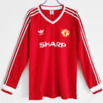 Camiseta Manchester United 1998 Local Retro Manga Larga - vista frontal