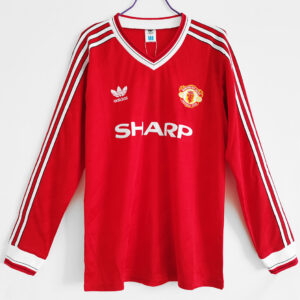 Camiseta Manchester United 1998 Local Retro Manga Larga - vista frontal