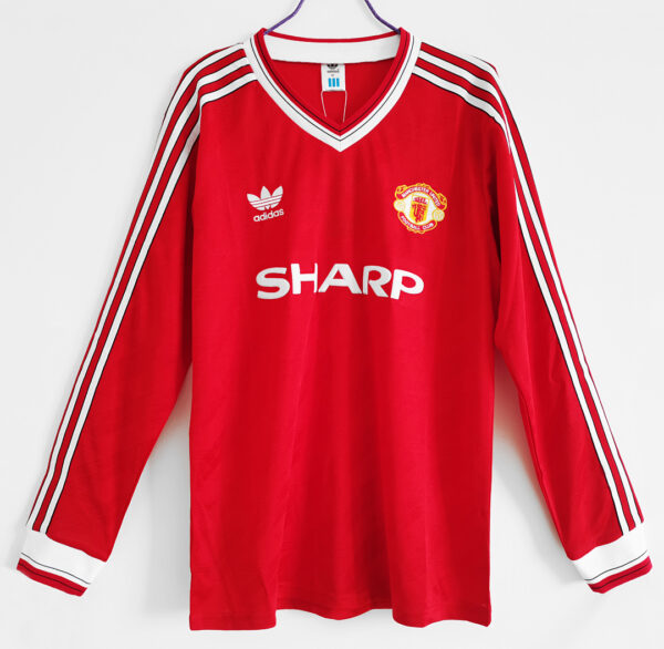 Camiseta Manchester United 1998 Local Retro Manga Larga - vista frontal