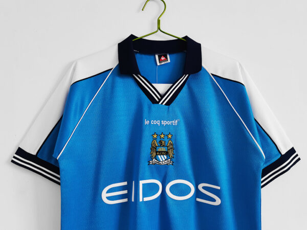 Camiseta Manchester City 2000 Retro Local - detalle tejido