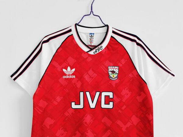 Camiseta Arsenal 1986 Local - detalle borde cuello