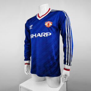 Camiseta Manchester United 1986 Retro Alternativa Manga Larga - vista lateral