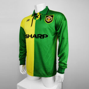 Camiseta Manchester United 1993 Retro Visita Manga Larga - detalle
