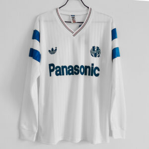 Camiseta Olympique de Marsella 1990/91 Retro Local Manga Larga - vista frontal