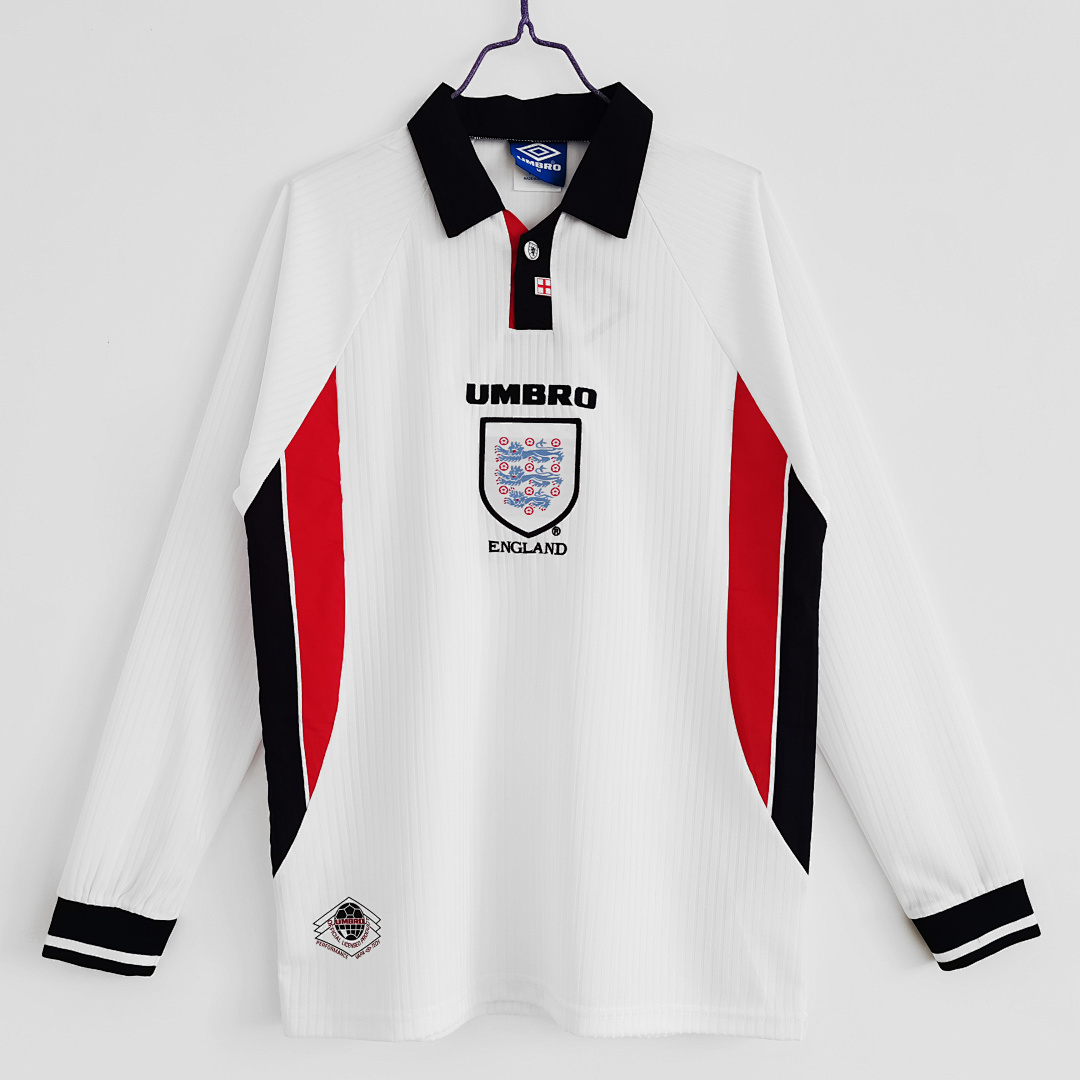 Camiseta Inglaterra 1988 Retro Local Manga Larga - vista frontal
