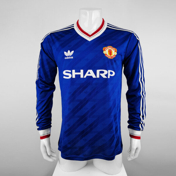 Camiseta Manchester United 1999 Retro Local Manga Larga - detalle