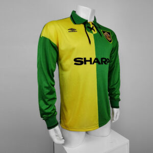 Camiseta Manchester United 1993 Retro Visita Manga Larga - detalle