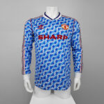 Camiseta Manchester United 1992 Retro Visita Manga Larga - vista frontal