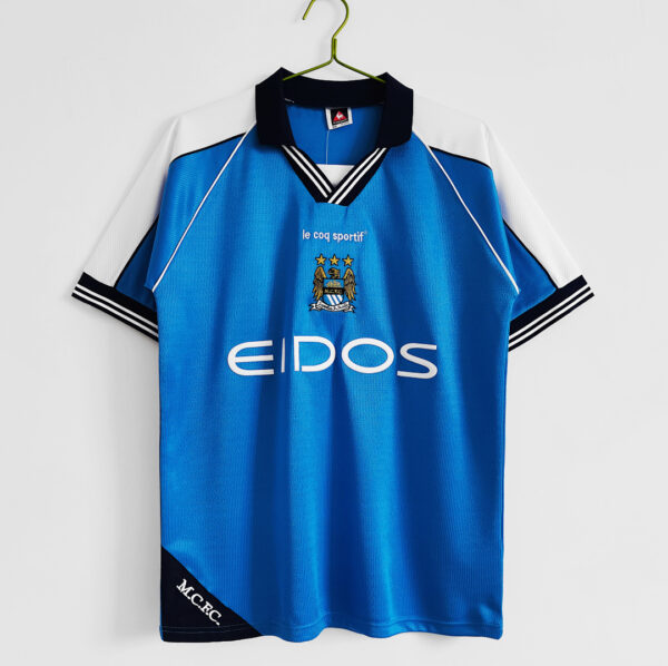 Camiseta Manchester City 2000 Retro Local - vista frontal