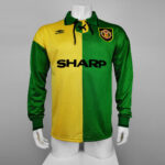 Camiseta Manchester United 1993 Retro Visita Manga Larga - vista frontal