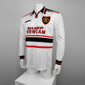 Camiseta Manchester United 1994/95 Retro Visita Manga Larga - detalle dobladillo