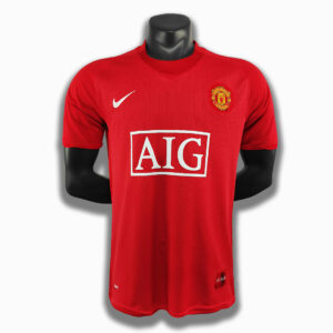 Camiseta Manchester United 2007/08 Retro Local - vista frontal