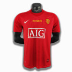 Camiseta Manchester United 2007/2008 Retro Local - vista frontal