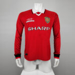 Camiseta Manchester United 1999 Retro Local Manga Larga - vista frontal