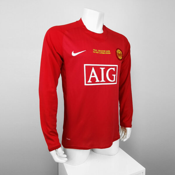 Camiseta Manchester United 2008 Retro Local Manga Larga - detalle