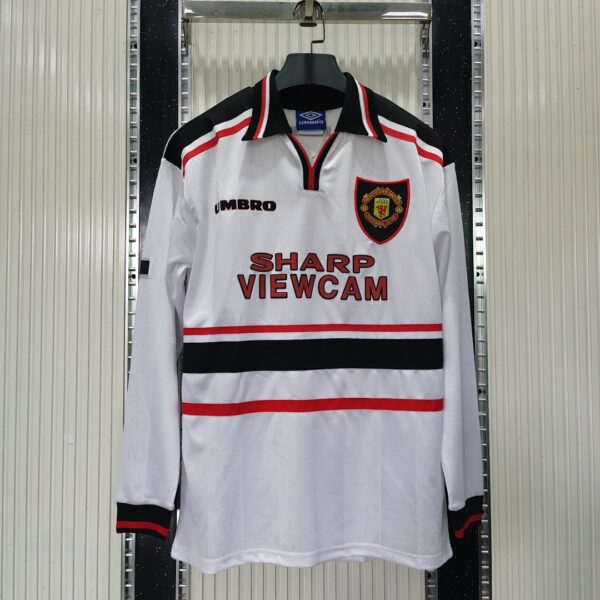 Camiseta Manchester United 1994/95 Retro Visita Manga Larga - vista frontal