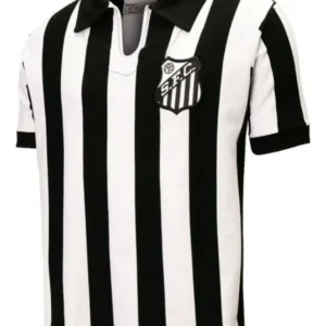 Camiseta Futbol Retro De Pele 1956 Santos De Brasil