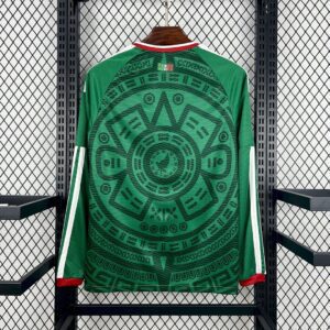 Camiseta Mexico Mundial 2026 Local Manga Larga - detalle escudo y logo Adidas