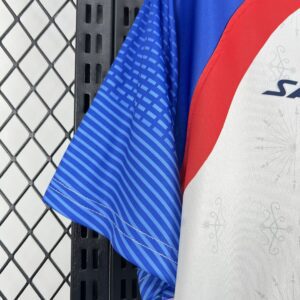 Camiseta Haiti Mundial 2026 Local - detalle patrón estrellas verticales