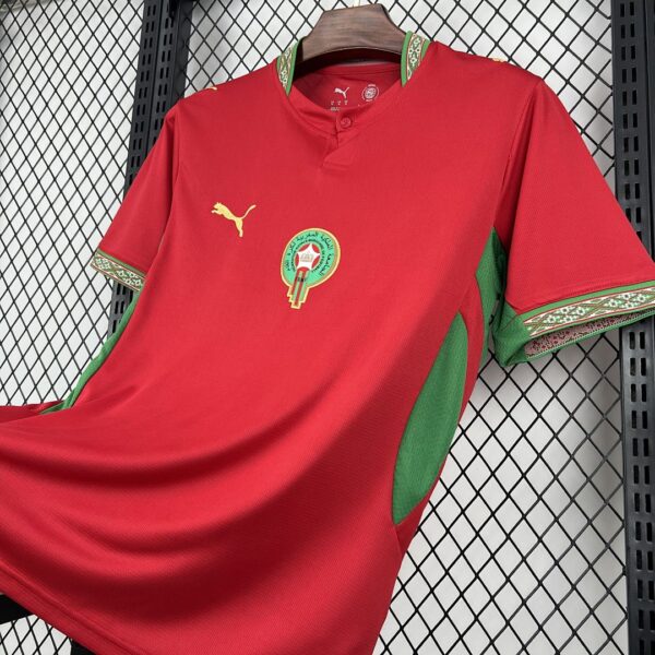 Camiseta Marruecos Mundial 2026 Pre-Partido - detalle cuello