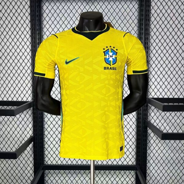 Camiseta Brasil Mundial 2026 Local Manga Larga Version Jugador - vista frontal