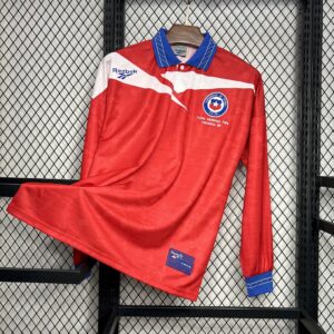 Camiseta Chile 1998 Retro Local Manga Larga - vista frontal