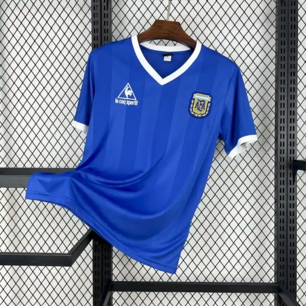 Camiseta Argentina 1986 Retro Visita - vista frontal