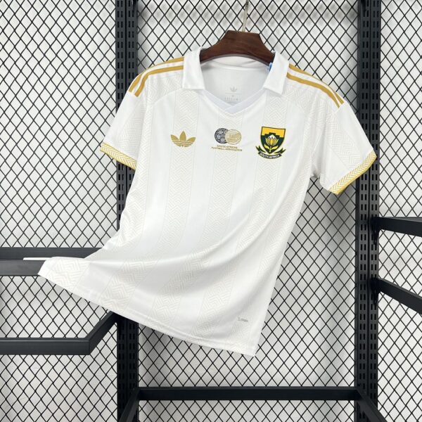 Camiseta Sudafrica Mundial 2026 Retro Blanca - vista frontal completa