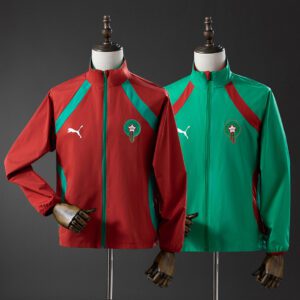Cortavientos Marruecos 2026 Reversible Rojo y Verde - vista frontal