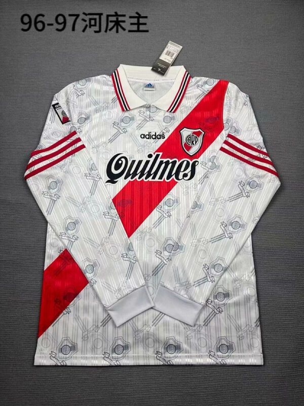 Camiseta River Plate 1996 Retro Manga Larga Local - vista frontal