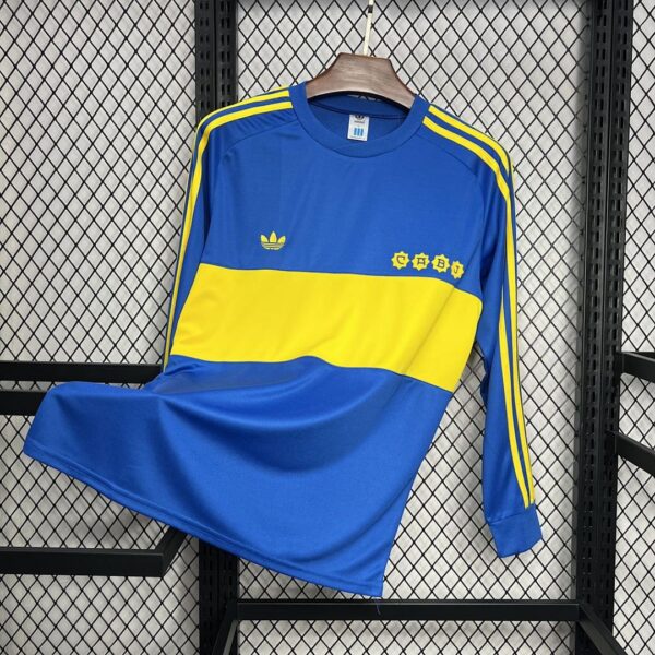 Camiseta Boca Juniors 1981 Retro Manga Larga Local - vista frontal
