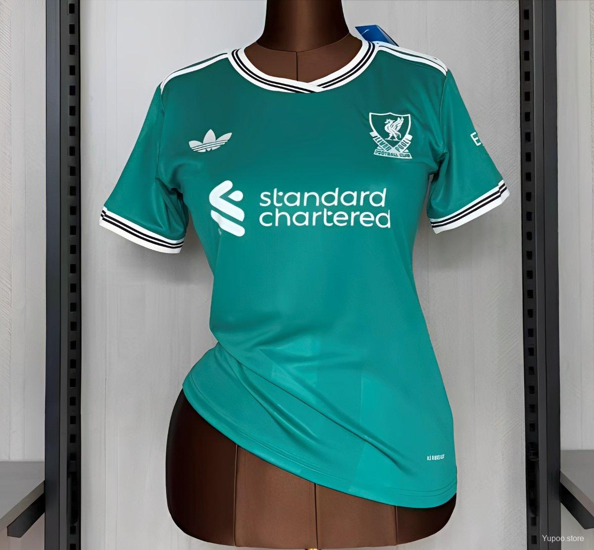 Camiseta Liverpool FC Visita Mujer - vista frontal completa