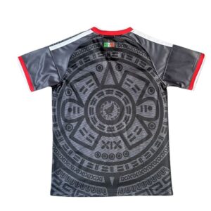 Camiseta México Mundial 2026 Visita - detalle patrón azteca inferior
