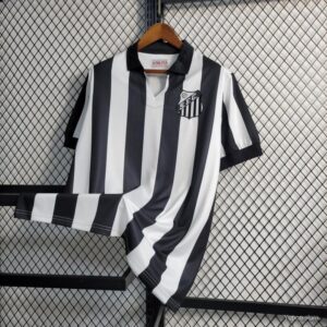 Camiseta Santos FC 1960 Retro Local - detalle escudo y cuello