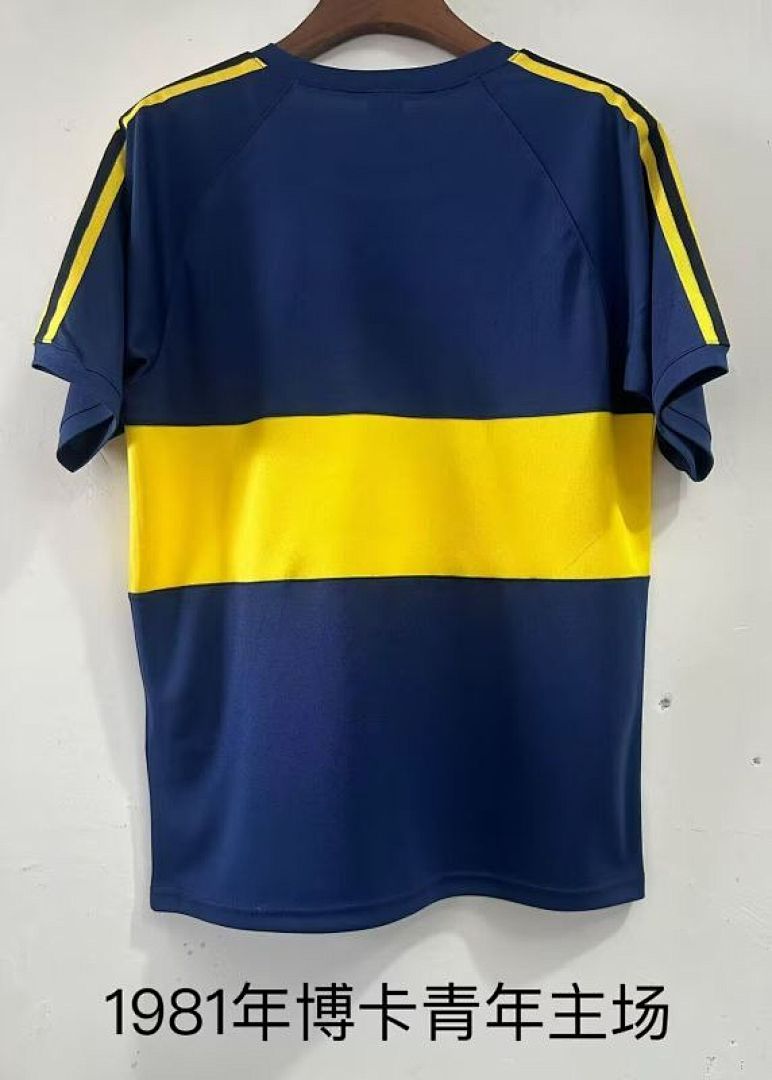 Camiseta Boca Juniors 1981 Retro Local - detalle escudo