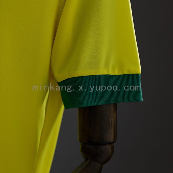 Camiseta Brasil 1958 Retro Local - detalle texto 'BRASIL' y estrellas