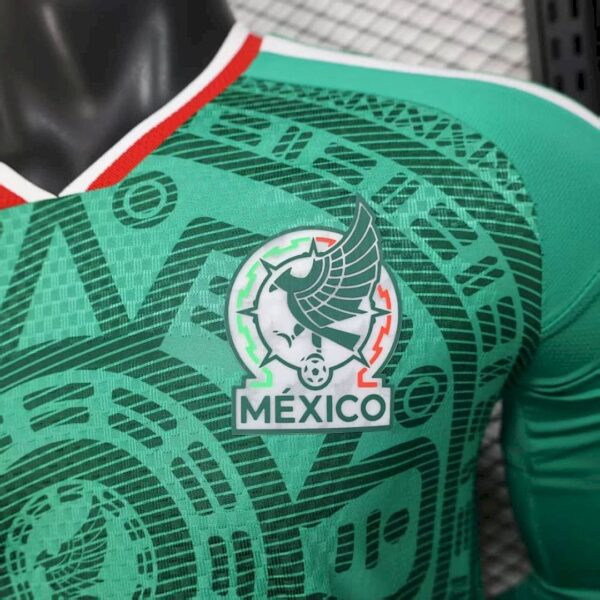Camiseta Mexico Mundial 2026 Local Manga Larga Version Jugador - detalle patrón