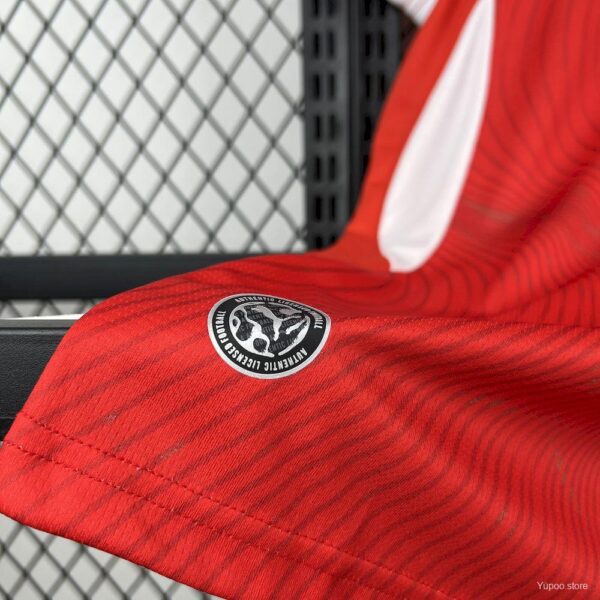 Camiseta Suiza 2026 Local - detalle emblemas pecho
