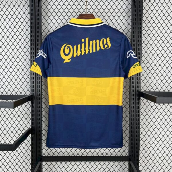 Camiseta Boca Juniors 1995/97 Retro Local Niño - detalle patrocinador Quilmes