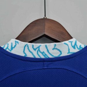 Camiseta Chelsea 2022/23 Local Mujer - detalle cuello y Nike
