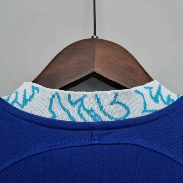 Camiseta Chelsea 2022/23 Local Mujer - detalle cuello y Nike